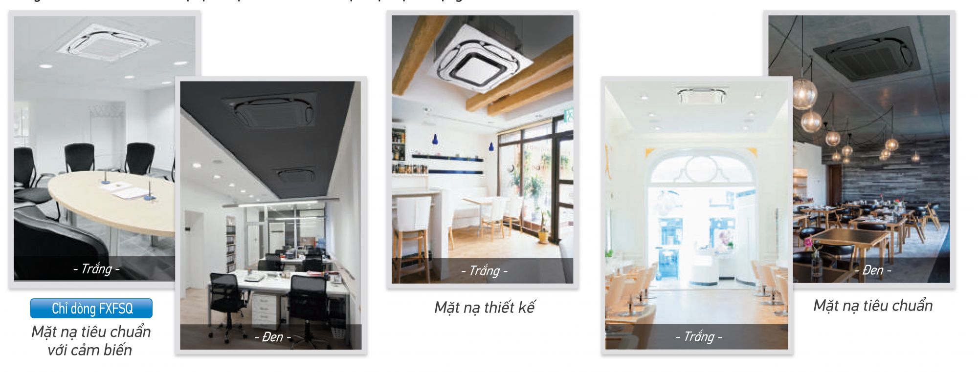 Các kiểu mặt nạ được trang bị cho dòng dàn lạnh FXFQ63AVM