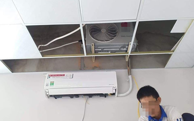 lắp dàn nóng và dàn lạnh chung 1 phòng