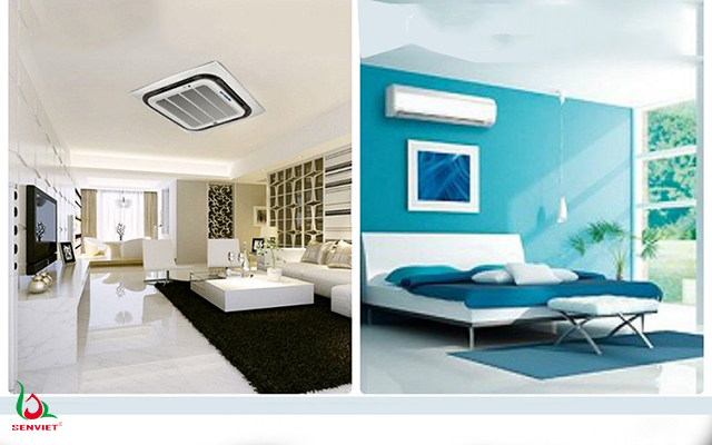 lựa chọn điều hòa âm trần hay treo tường cho phòng khách rộng