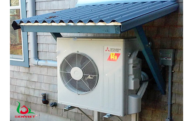 lắp dàn nóng điều hòa âm trần cassette ở nơi râm mát