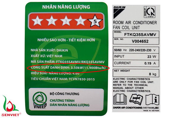 nhãn năng lượng điều hòa